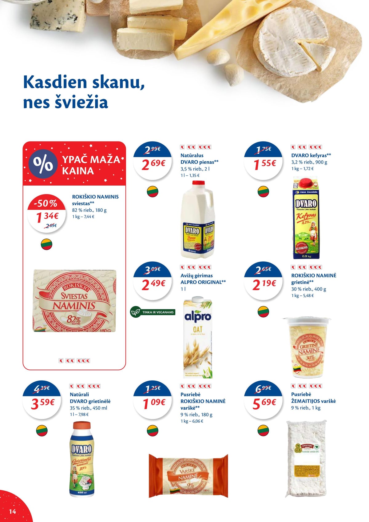 Maxima 'MAXIMA kaininis leidinys Nr. 50–51' 14 puslapis