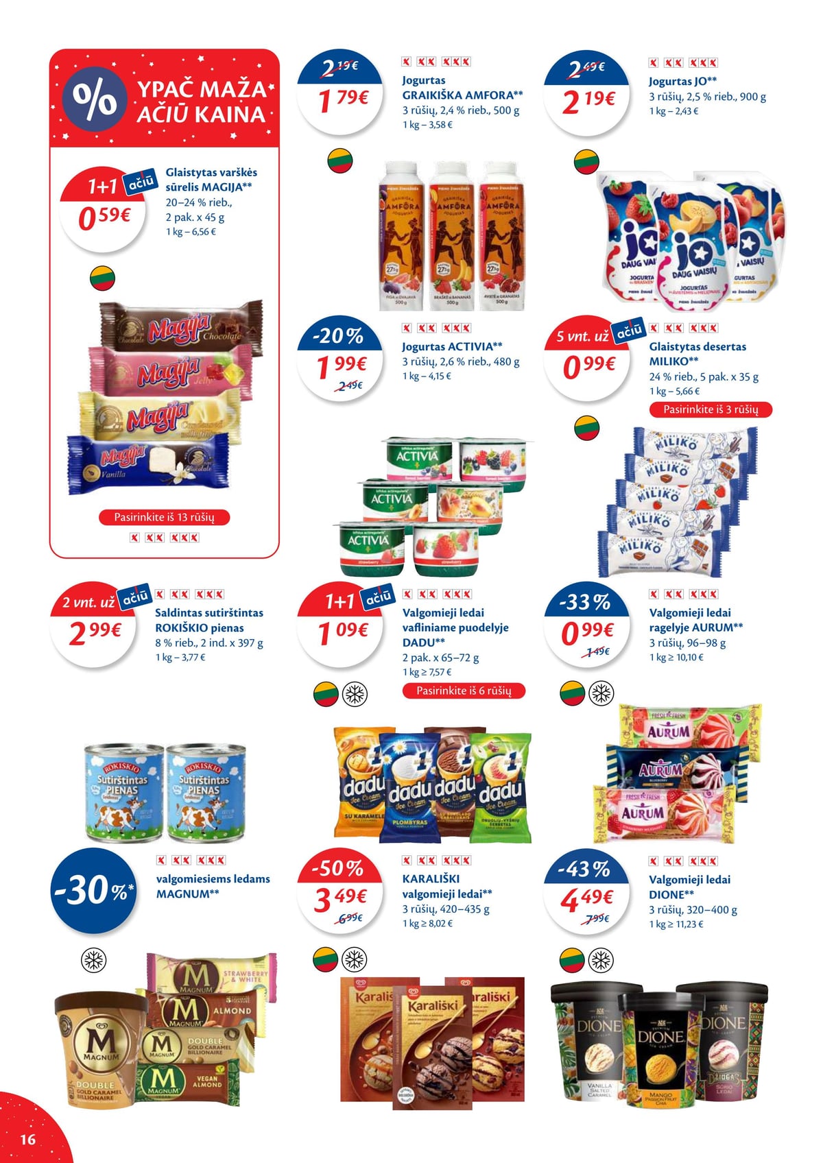 Maxima 'MAXIMA kaininis leidinys Nr. 50–51' 16 puslapis