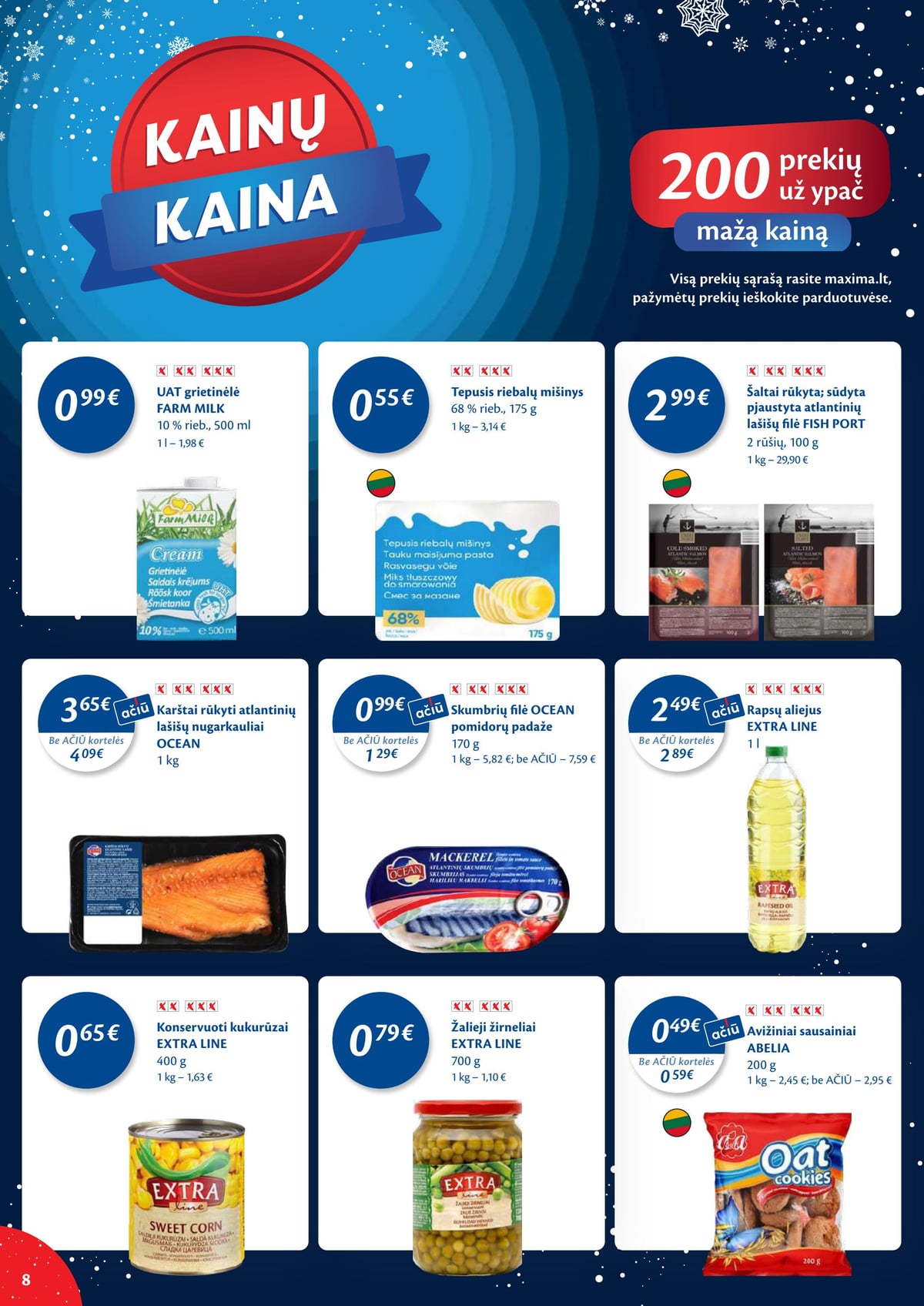 Maxima 'MAXIMA kaininis leidinys Nr. 50–51' 8 puslapis