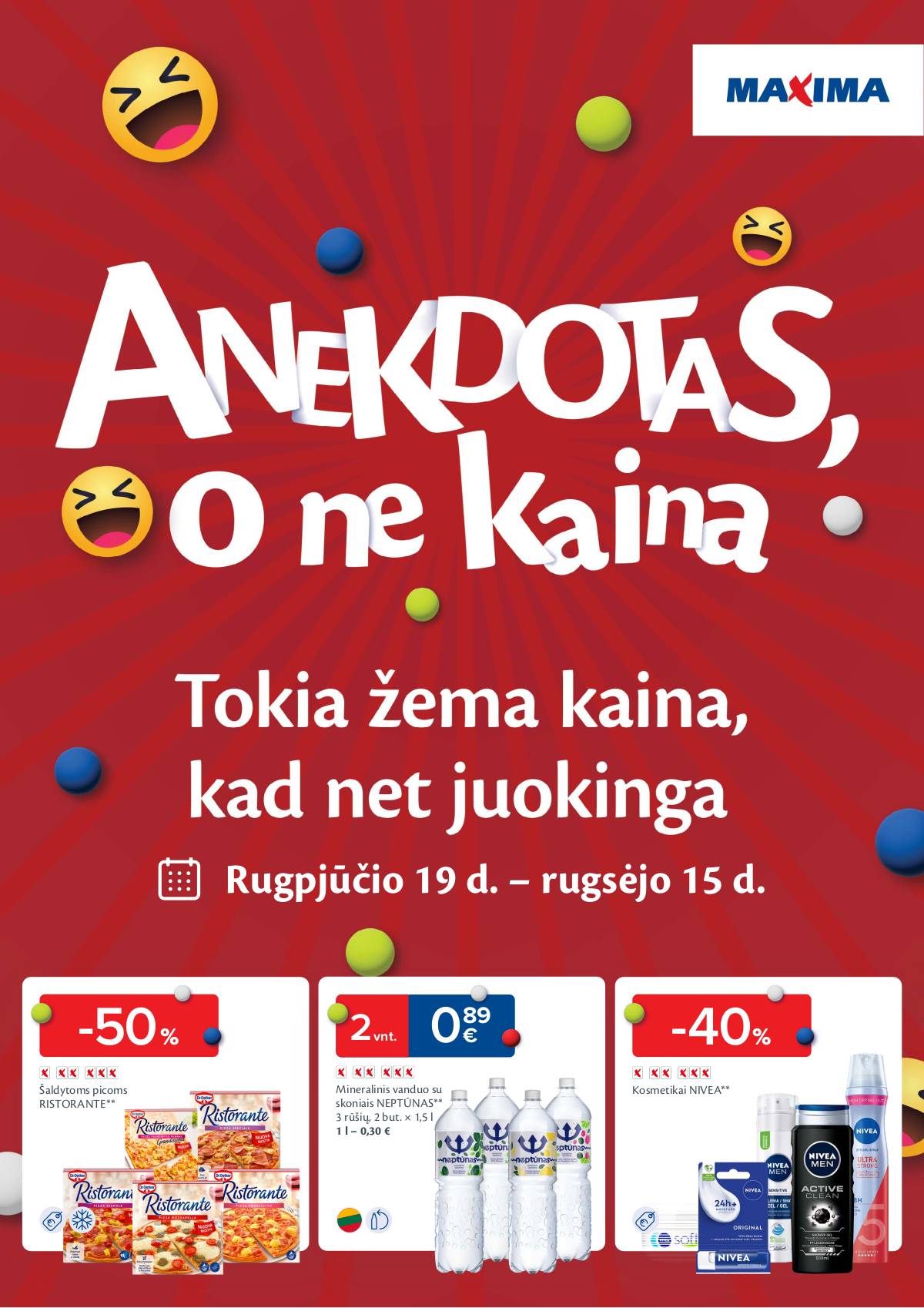 Maxima - Maxima "Anekdotas, o ne kaina" leidinys | 2025-08-19 - 2025-09-15 1 puslapis