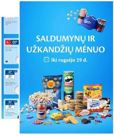 Maxima - Maxima "Saldumynų ir užkandžių mėnuo" akcijų leidinukas 2025-08-26 – 2025-09-29