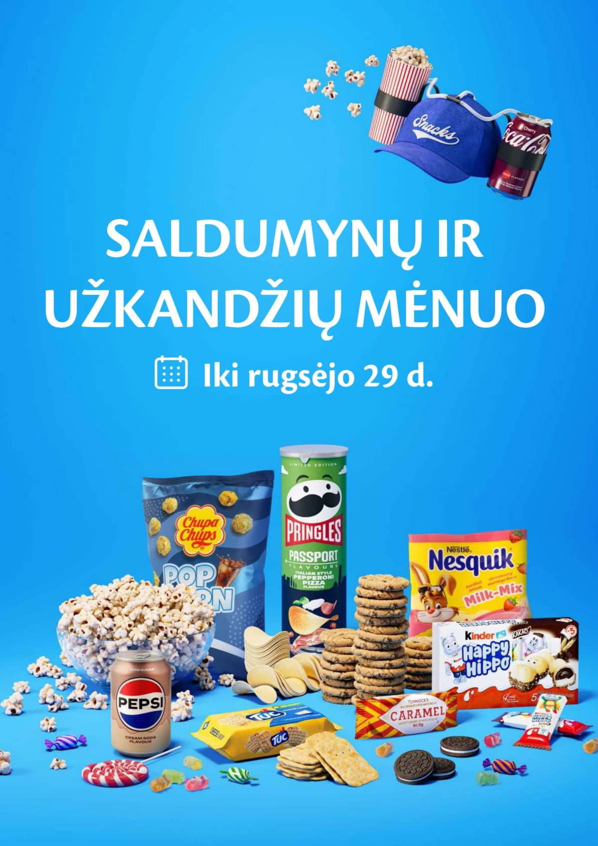 Maxima - Maxima "Saldumynų ir užkandžių mėnuo" akcijų leidinukas 1 puslapis