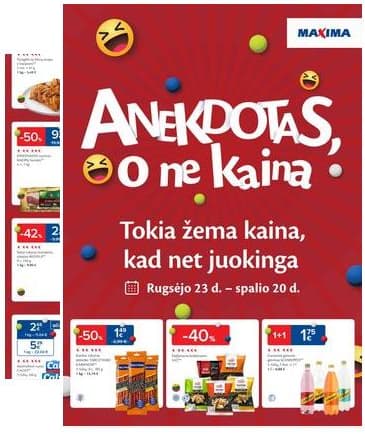 Maxima - Anekdotas, o ne kaina 2025-09-23 – 2025-10-20