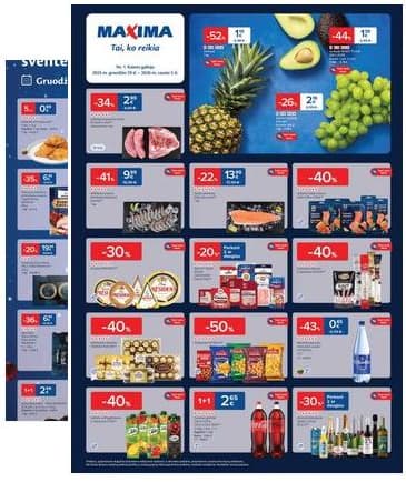 Maxima - Naujausias Maxima akcijų leidinys | 2025-12-29 - 2026-01-05 2025-12-29 – 2026-01-05