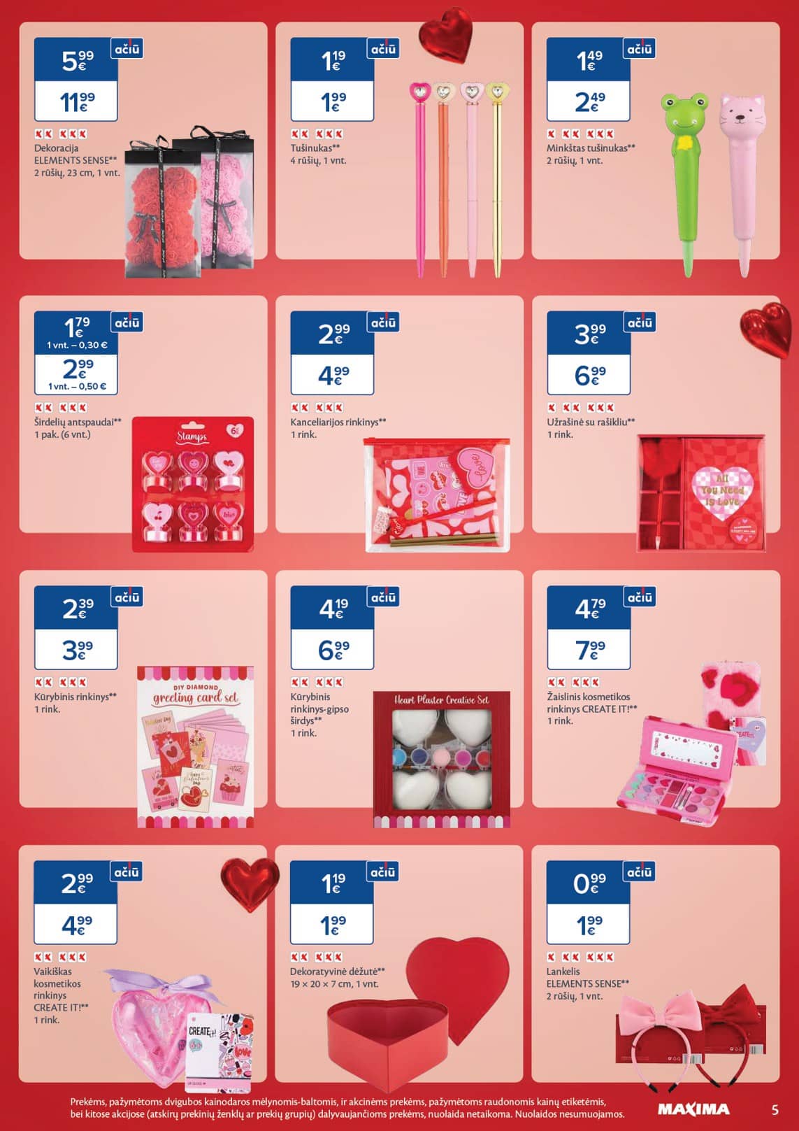 Maxima - Maxima VALENTINO MĖNUO akcijų leidinys | 2026-01-22 - 2026-02-16 5 puslapis