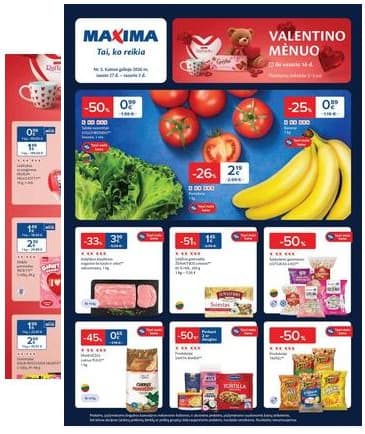 Maxima - Naujausias Maxima akcijų leidinys | 2026-01-27 - 2026-02-02 2026-01-27 – 2026-02-02