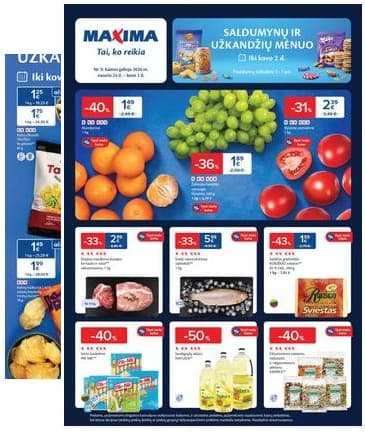 Maxima - Naujausias Maxima akcijų leidinys | 2026-02-24 - 2026-03-02 2026-02-24 – 2026-03-02