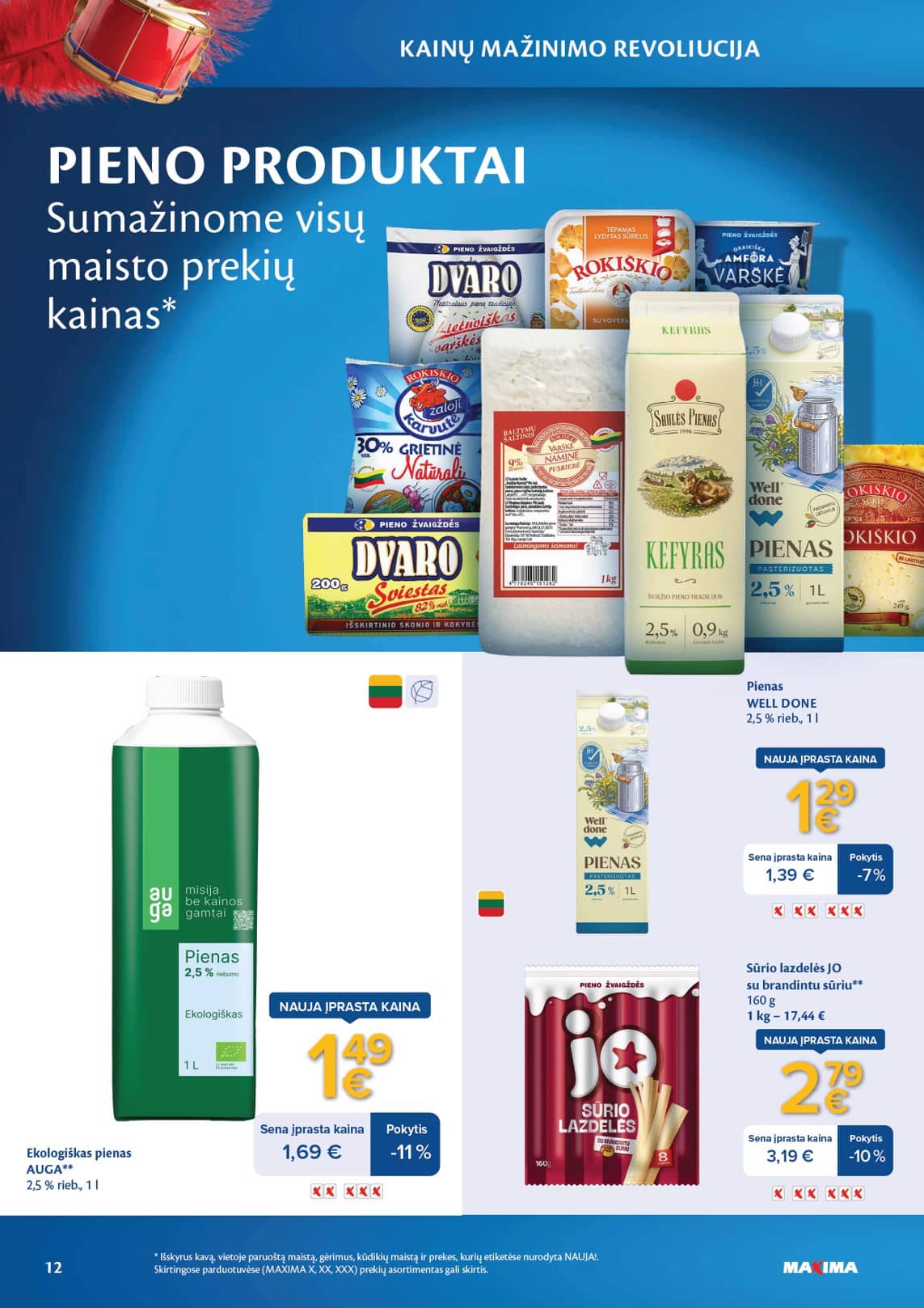 Maxima - Maxima nuolaidų leidinys "Kainų mažinimo revoliucija" | 2026-03-03 - 2026-04-06 12 puslapis