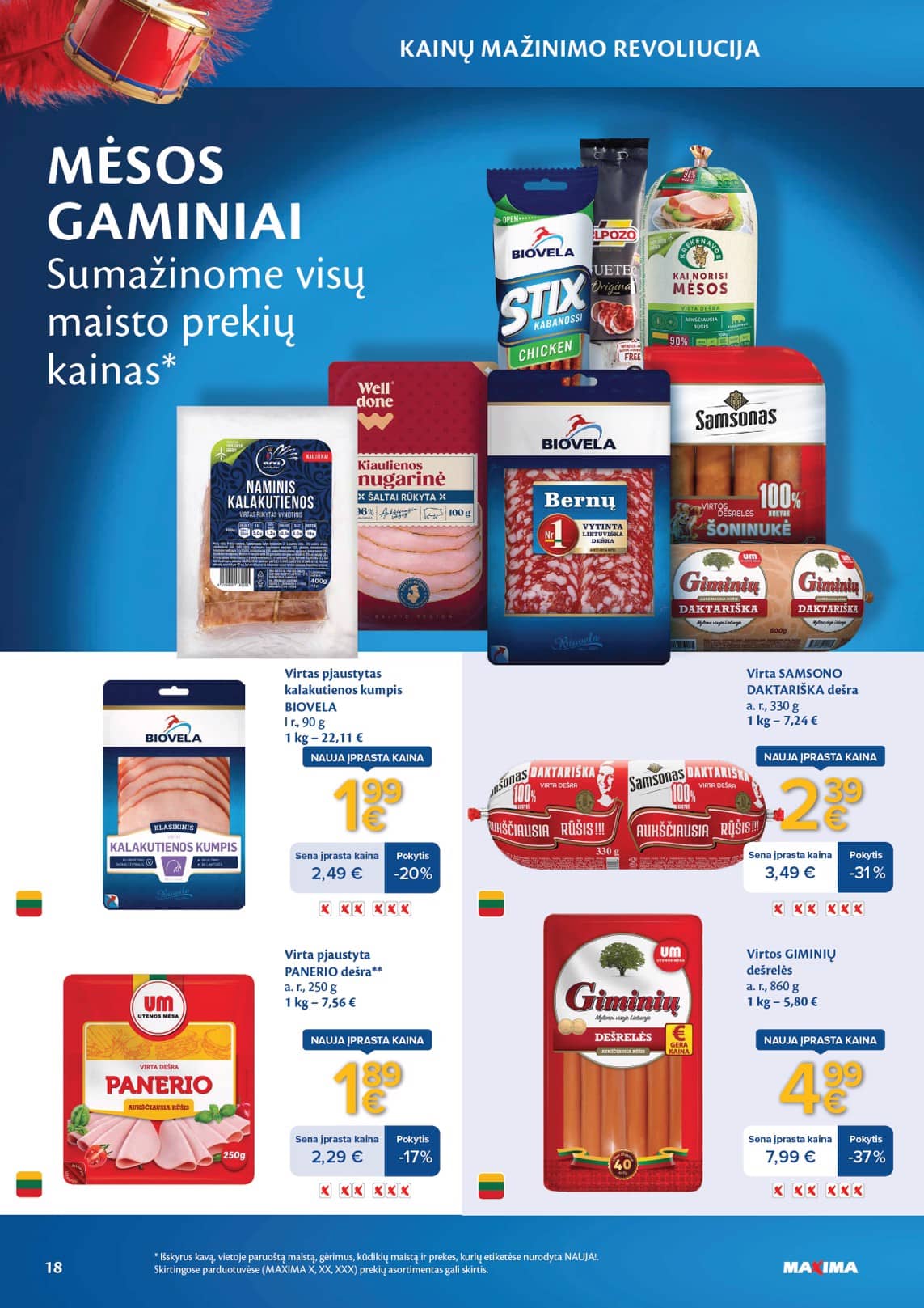 Maxima - Maxima nuolaidų leidinys "Kainų mažinimo revoliucija" | 2026-03-03 - 2026-04-06 18 puslapis