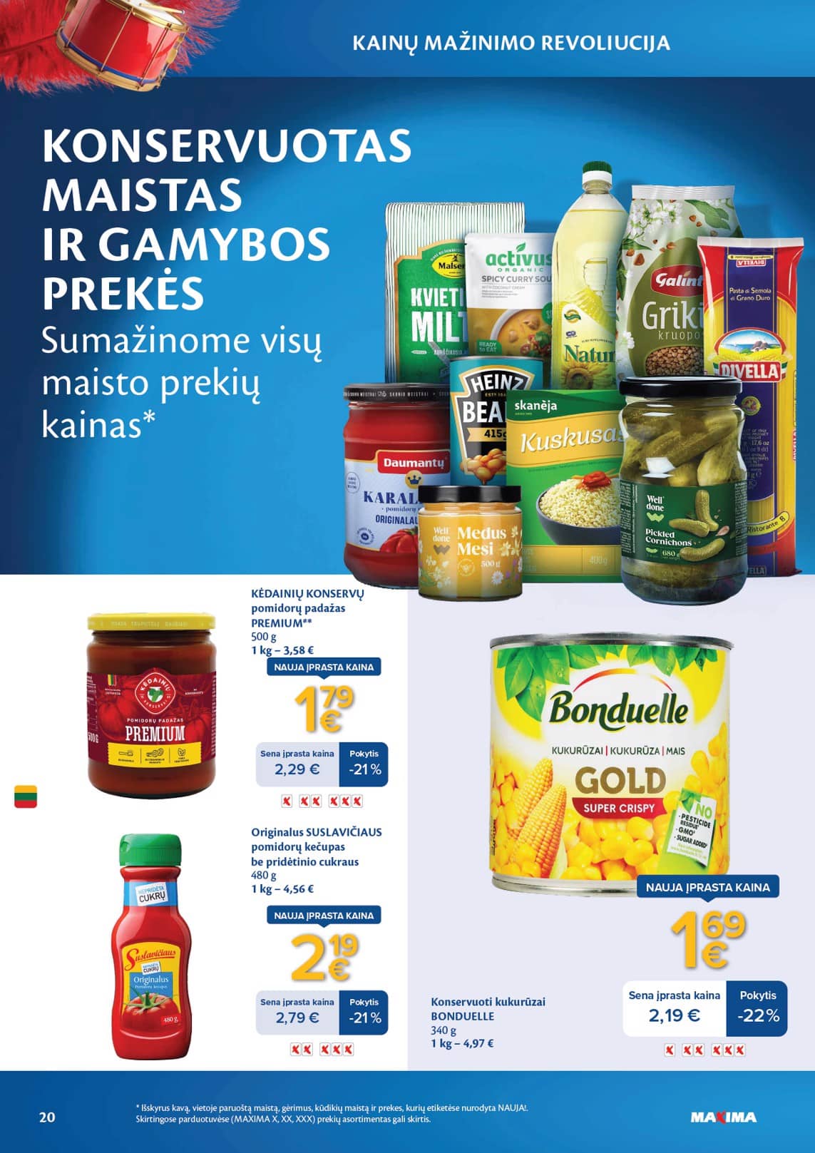 Maxima - Maxima nuolaidų leidinys "Kainų mažinimo revoliucija" | 2026-03-03 - 2026-04-06 20 puslapis
