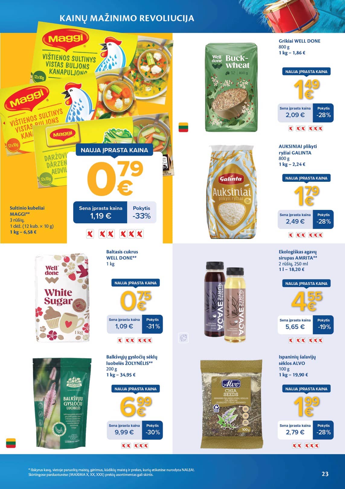 Maxima - Maxima nuolaidų leidinys "Kainų mažinimo revoliucija" | 2026-03-03 - 2026-04-06 23 puslapis