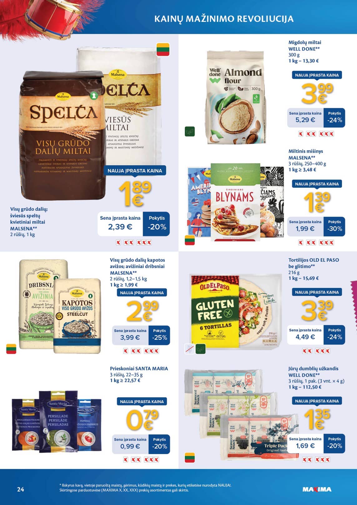Maxima - Maxima nuolaidų leidinys "Kainų mažinimo revoliucija" | 2026-03-03 - 2026-04-06 24 puslapis