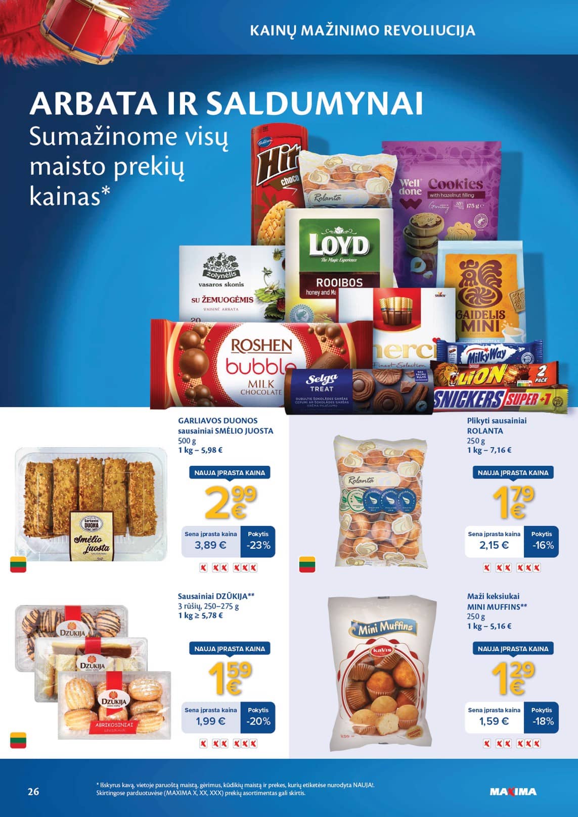 Maxima - Maxima nuolaidų leidinys "Kainų mažinimo revoliucija" | 2026-03-03 - 2026-04-06 26 puslapis