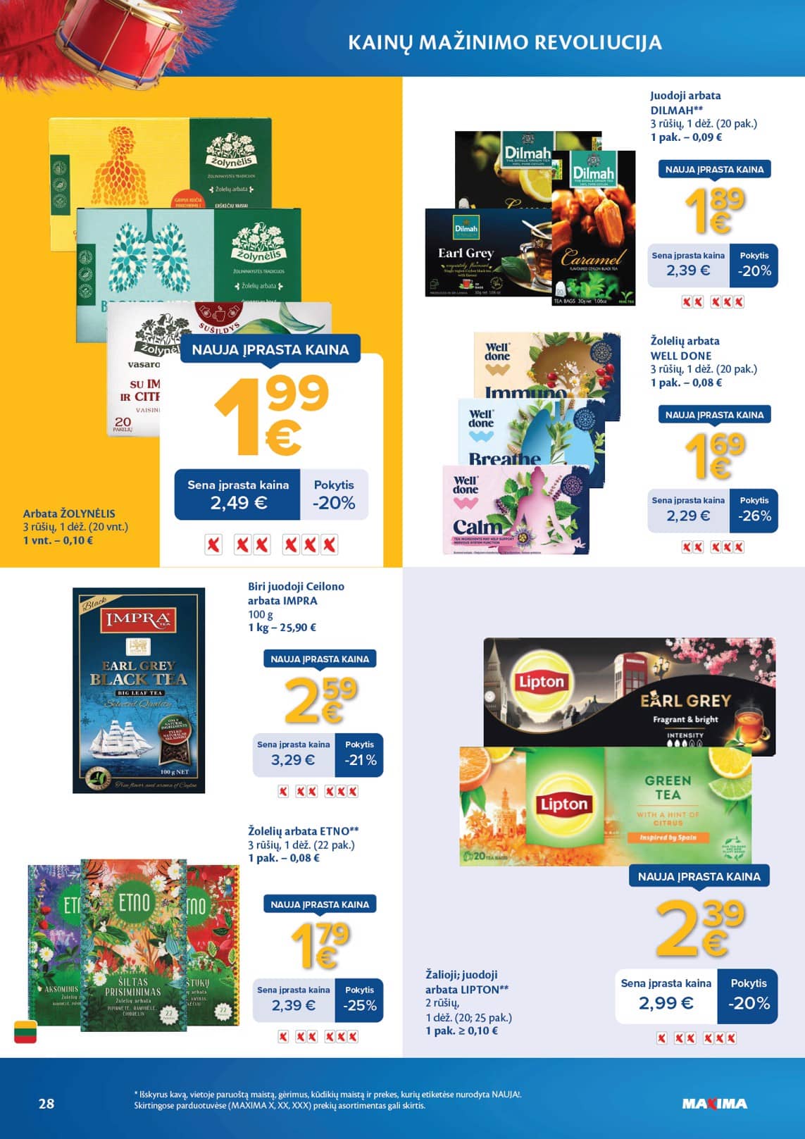 Maxima - Maxima nuolaidų leidinys "Kainų mažinimo revoliucija" | 2026-03-03 - 2026-04-06 28 puslapis