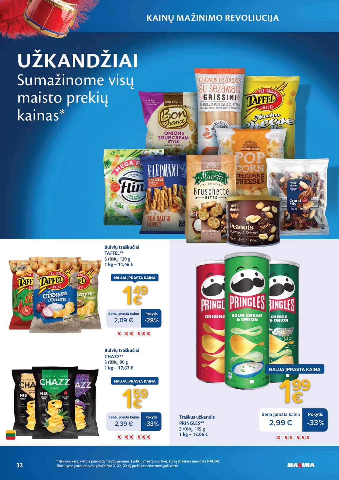 Maxima - Maxima nuolaidų leidinys "Kainų mažinimo revoliucija" | 2026-03-03 - 2026-04-06 32 puslapis