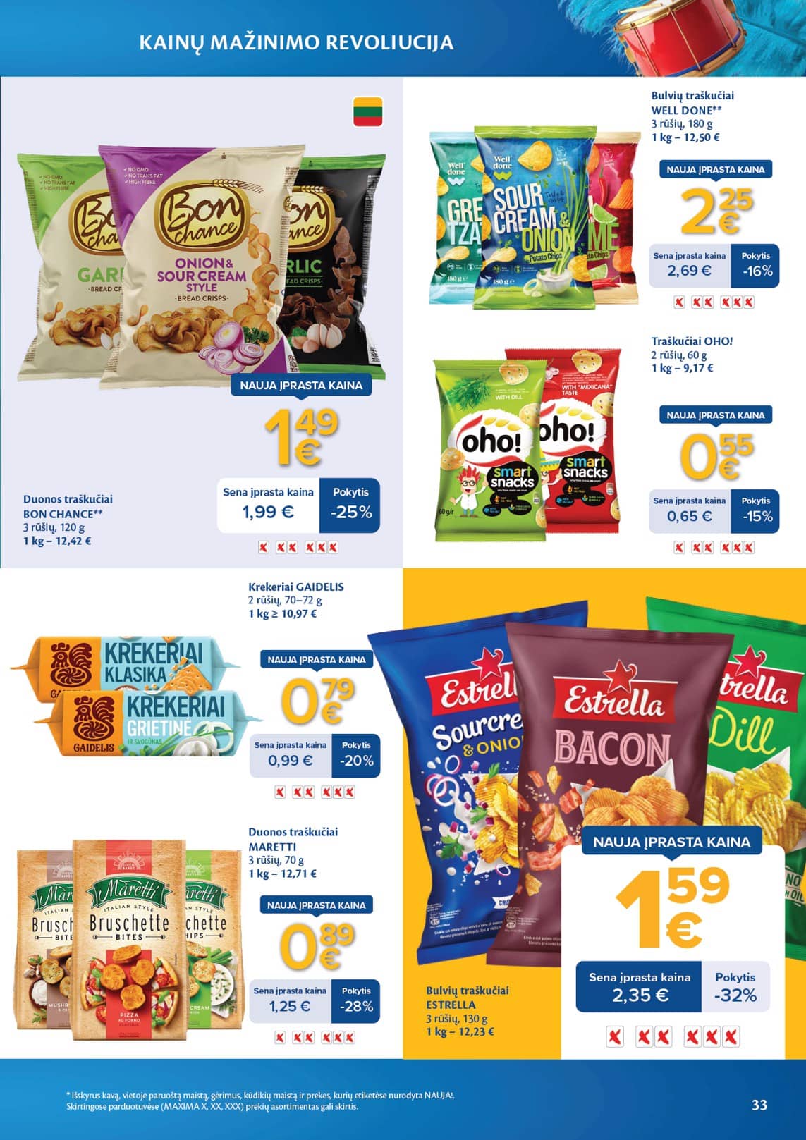 Maxima - Maxima nuolaidų leidinys "Kainų mažinimo revoliucija" | 2026-03-03 - 2026-04-06 33 puslapis