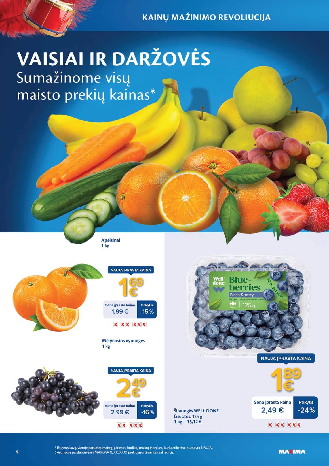 Maxima - Maxima nuolaidų leidinys "Kainų mažinimo revoliucija" | 2026-03-03 - 2026-04-06 4 puslapis