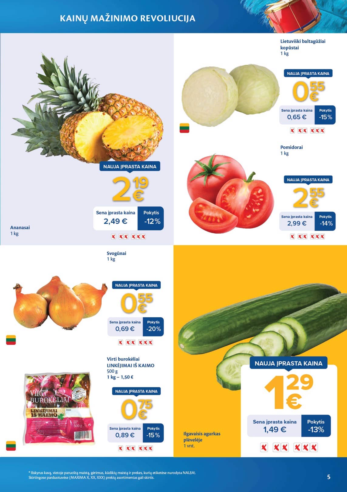 Maxima - Maxima nuolaidų leidinys "Kainų mažinimo revoliucija" | 2026-03-03 - 2026-04-06 5 puslapis