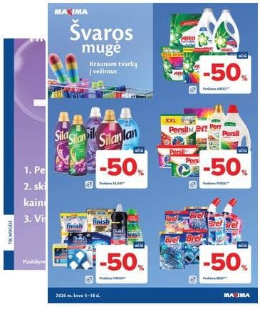 Maxima - Švaros mugė 2026-03-05 – 2026-03-18