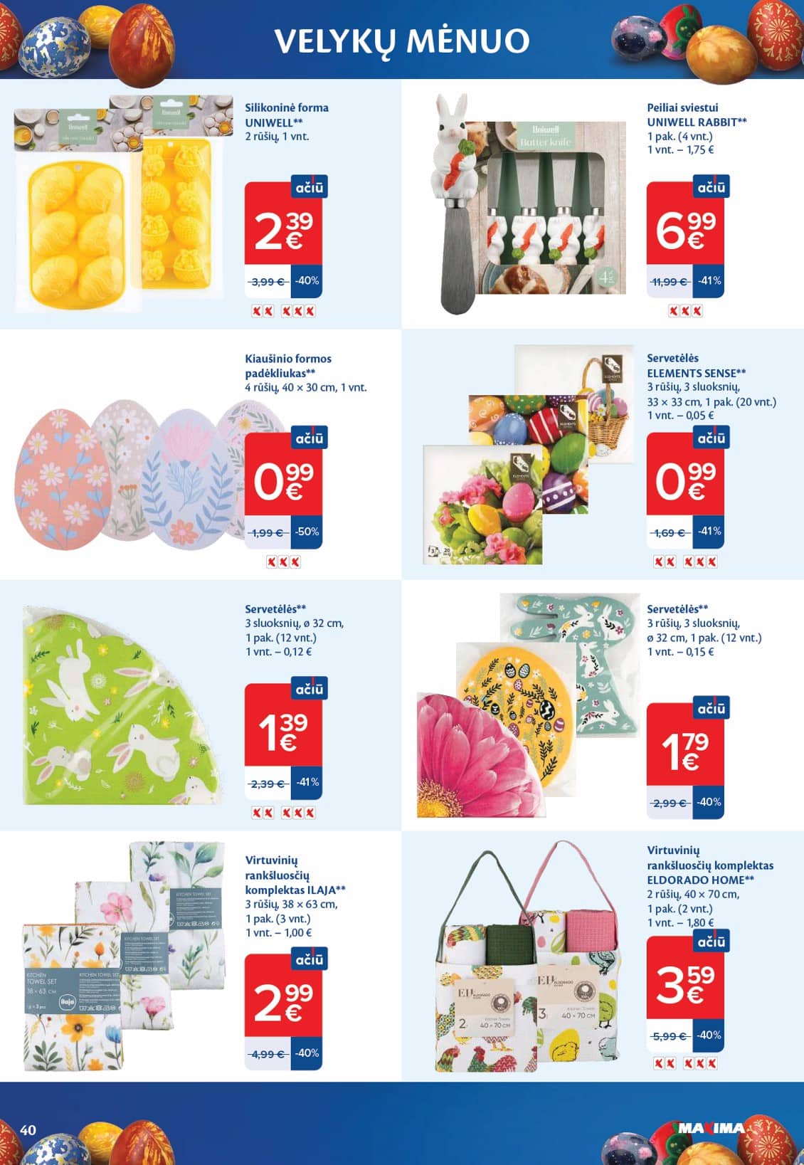 Maxima - VELYKŲ MĖNUO 40 puslapis