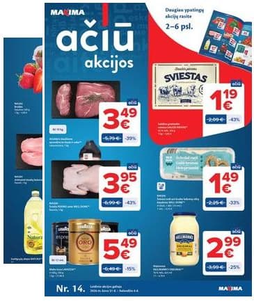 Maxima - Naujausias Maxima "AČIŪ" akcijų leidinys | 2026-03-31 - 2026-04-06 2026-03-31 – 2026-04-06