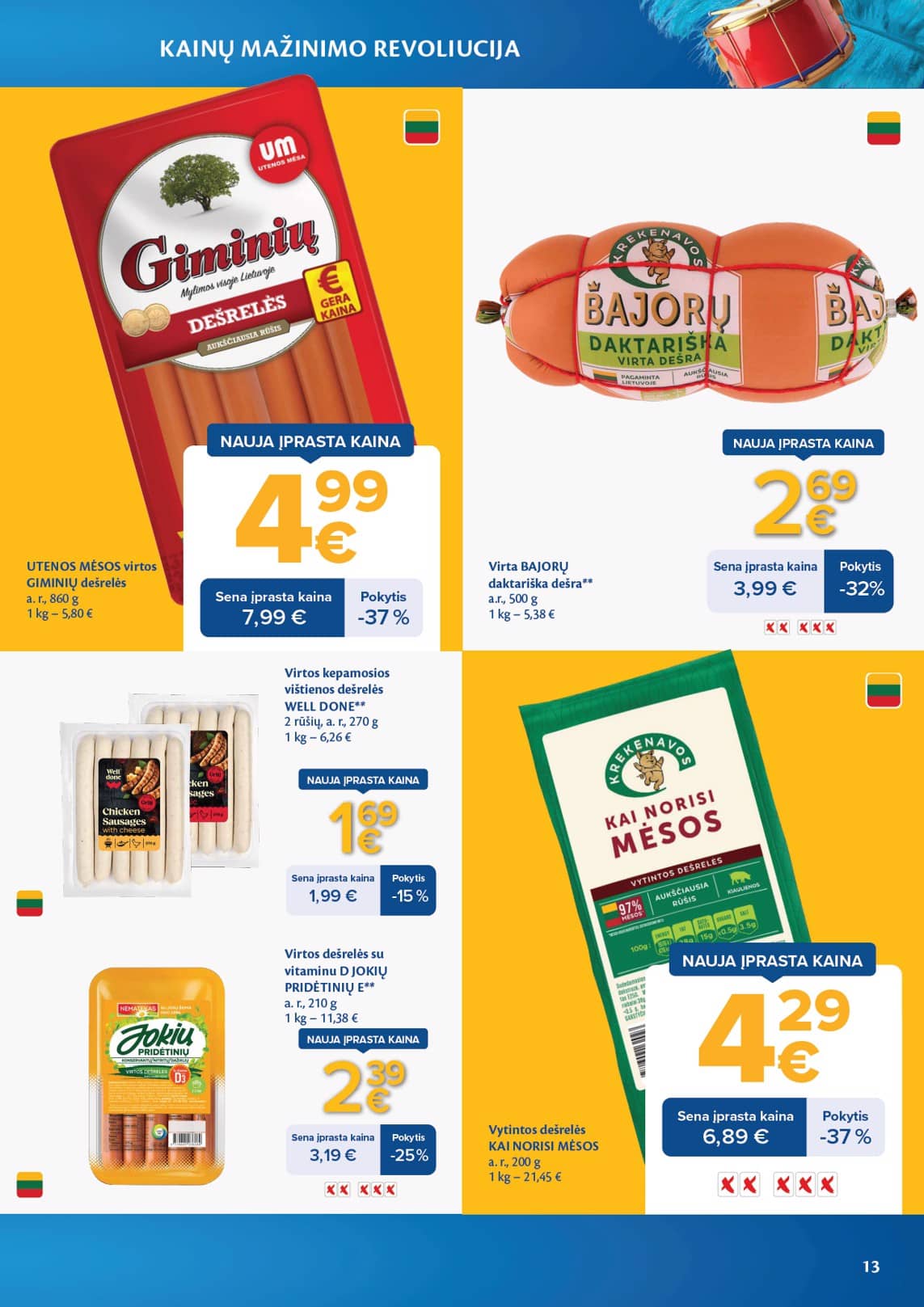 Maxima - Maxima nuolaidų leidinys "Kainų mažinimo revoliucija" | 2026-04-07 - 2026-05-04 13 puslapis