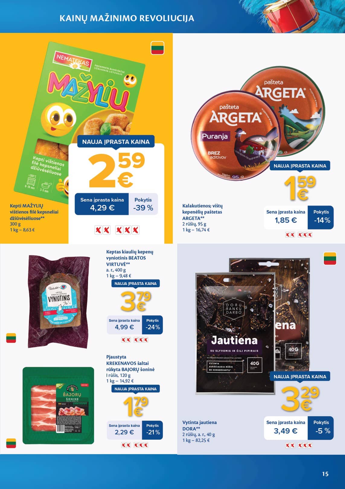 Maxima - Maxima nuolaidų leidinys "Kainų mažinimo revoliucija" | 2026-04-07 - 2026-05-04 15 puslapis