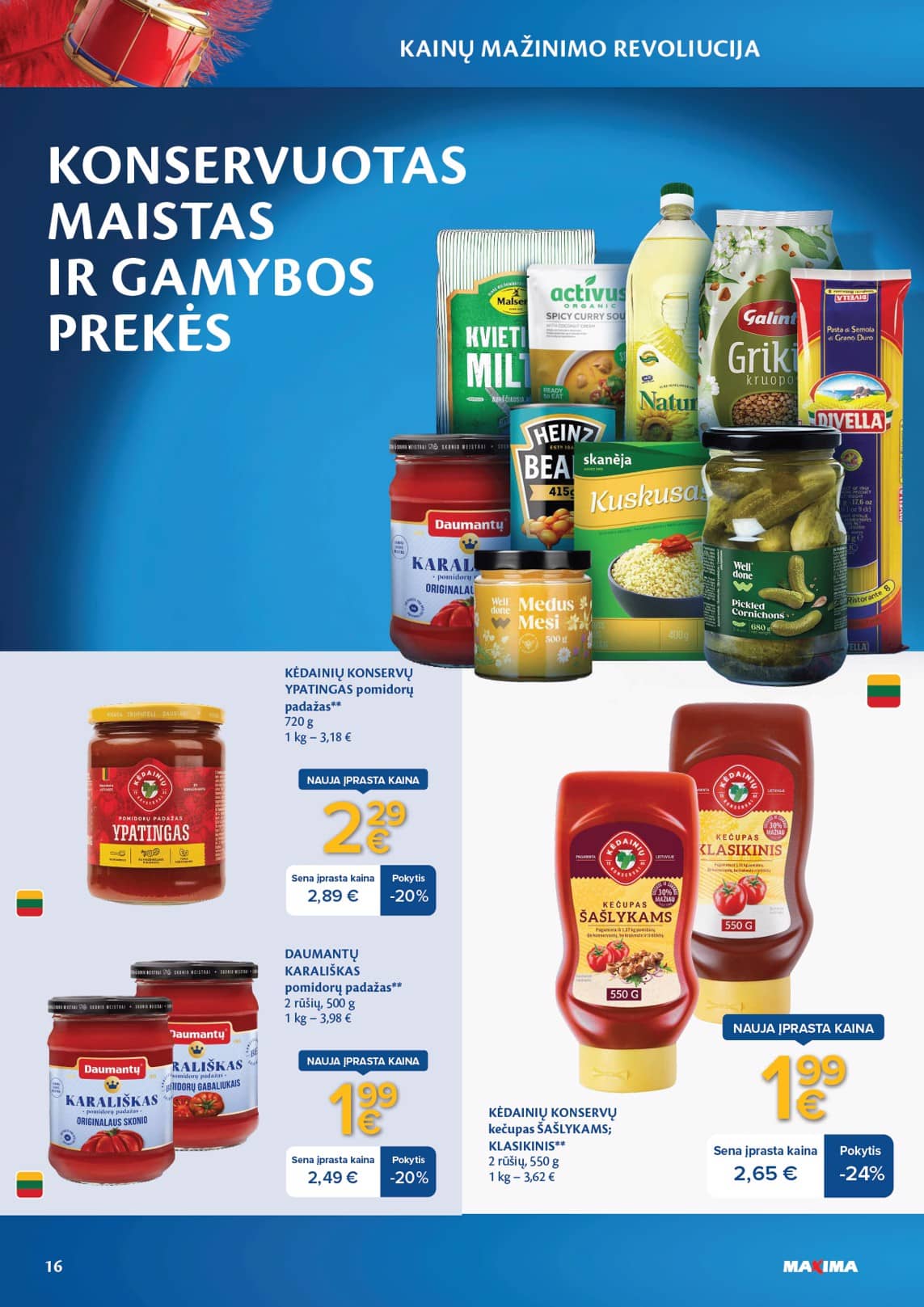 Maxima - Maxima nuolaidų leidinys "Kainų mažinimo revoliucija" | 2026-04-07 - 2026-05-04 16 puslapis