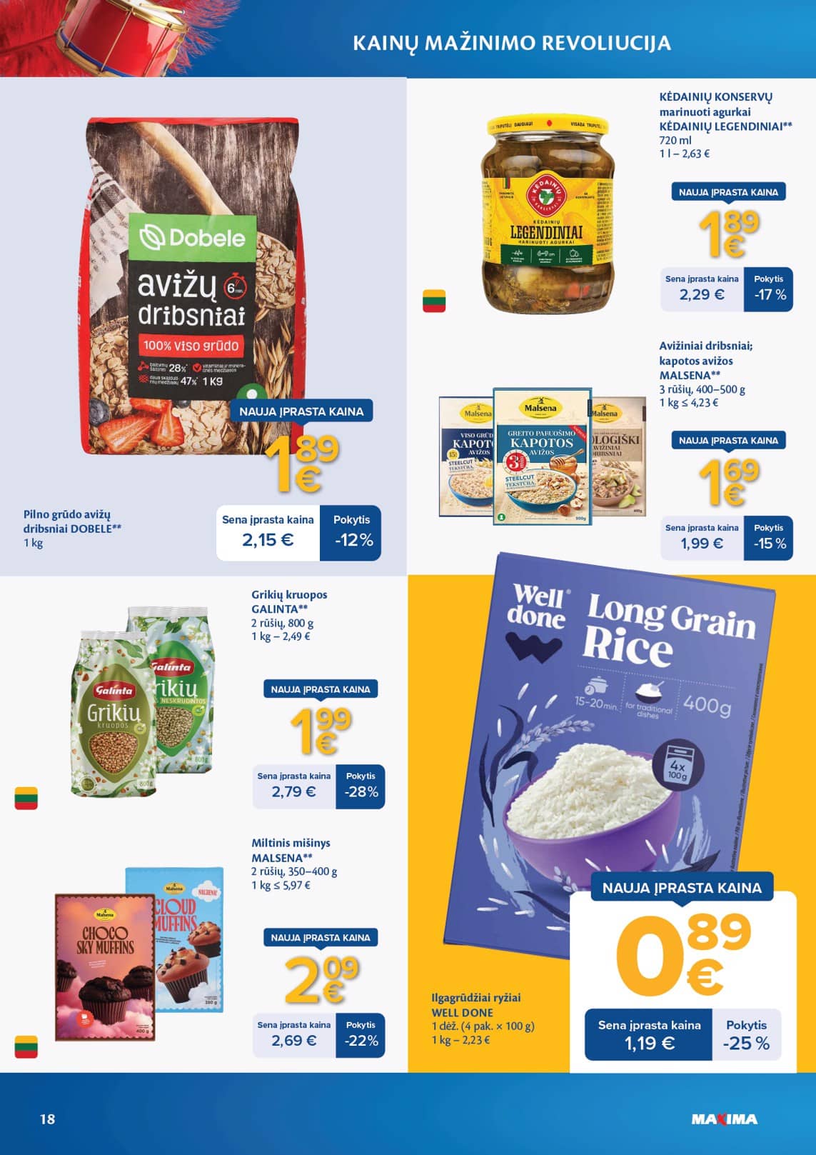Maxima - Maxima nuolaidų leidinys "Kainų mažinimo revoliucija" | 2026-04-07 - 2026-05-04 18 puslapis