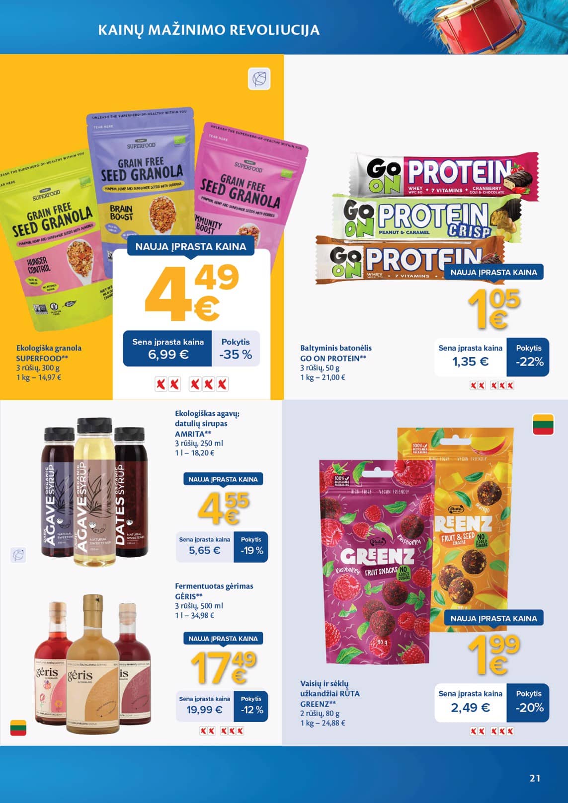 Maxima - Maxima nuolaidų leidinys "Kainų mažinimo revoliucija" | 2026-04-07 - 2026-05-04 21 puslapis