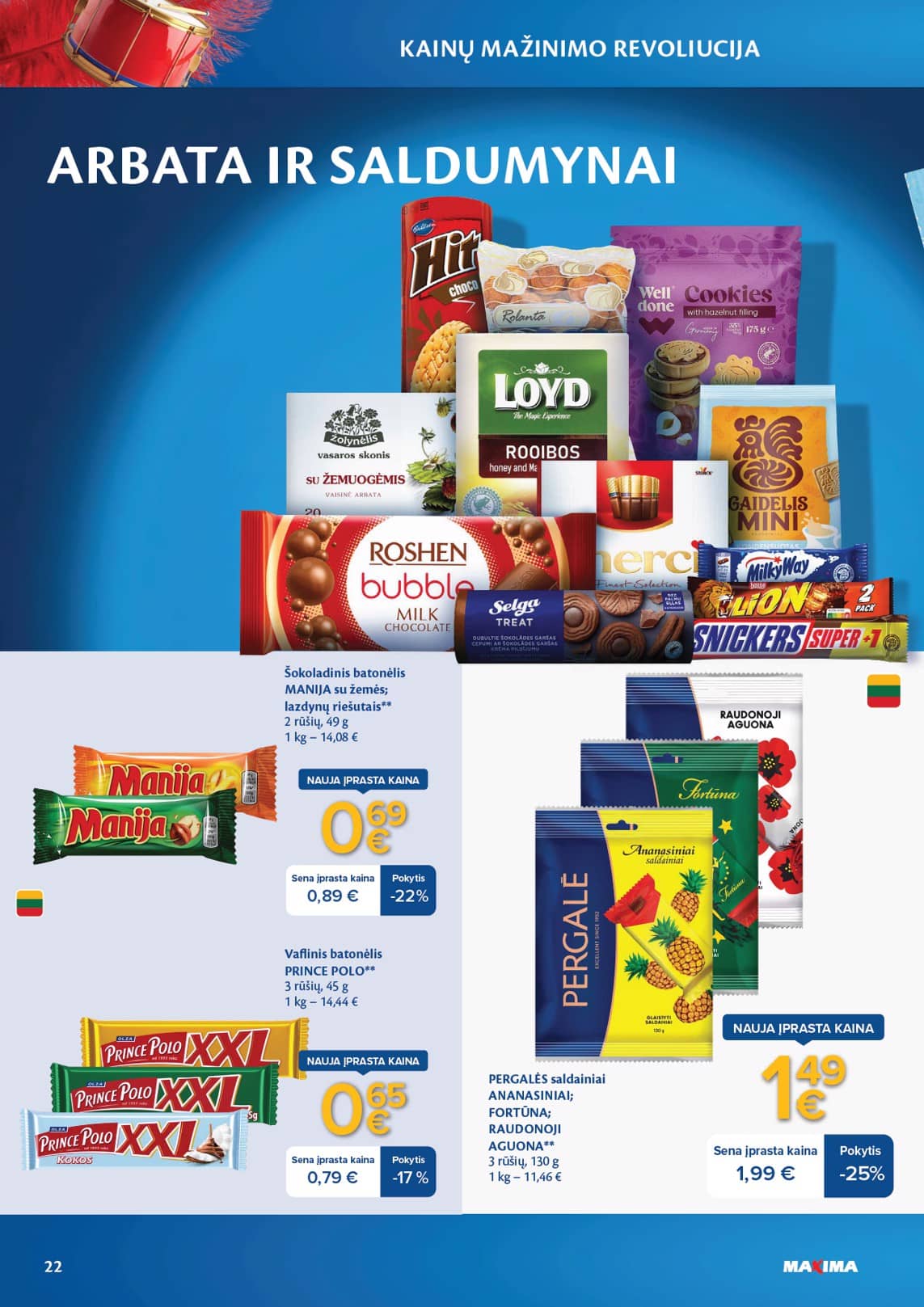 Maxima - Maxima nuolaidų leidinys "Kainų mažinimo revoliucija" | 2026-04-07 - 2026-05-04 22 puslapis