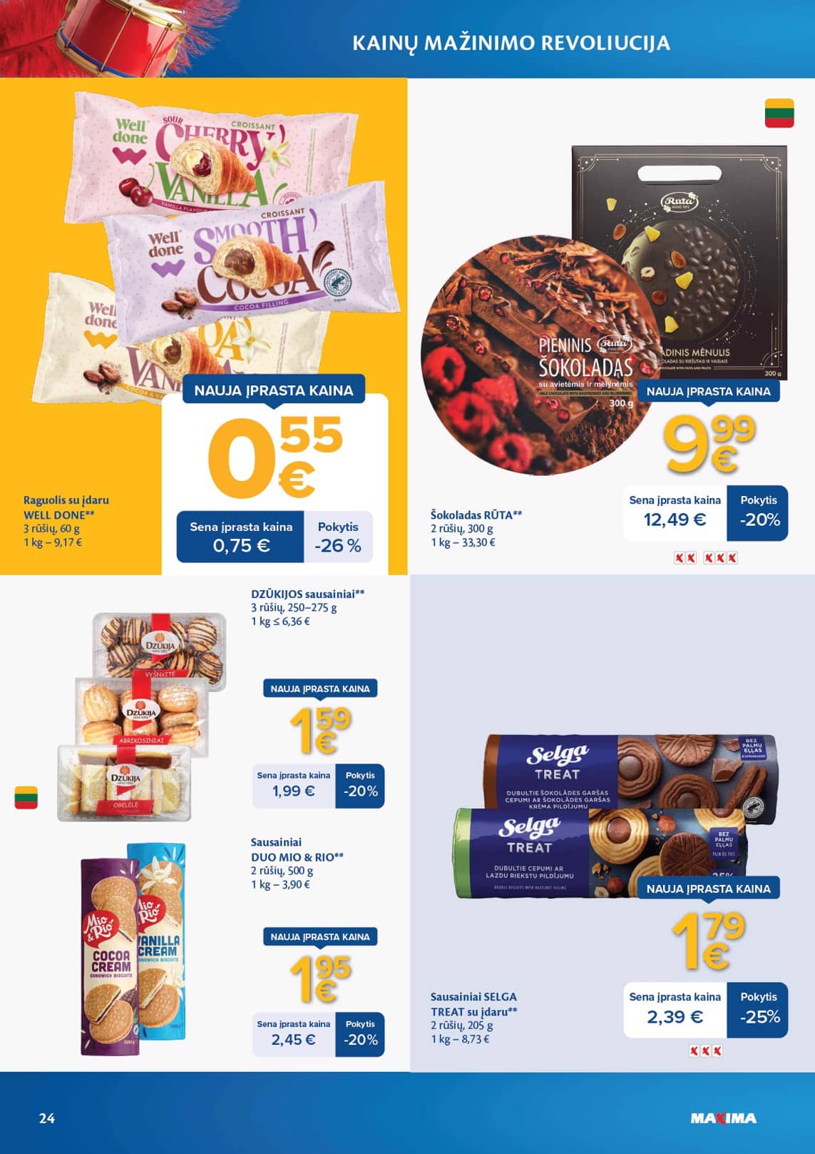 Maxima - Maxima nuolaidų leidinys "Kainų mažinimo revoliucija" | 2026-04-07 - 2026-05-04 24 puslapis