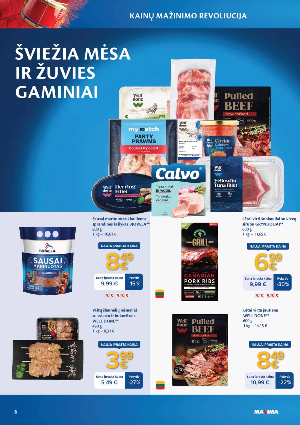 Maxima - Maxima nuolaidų leidinys "Kainų mažinimo revoliucija" | 2026-04-07 - 2026-05-04 6 puslapis