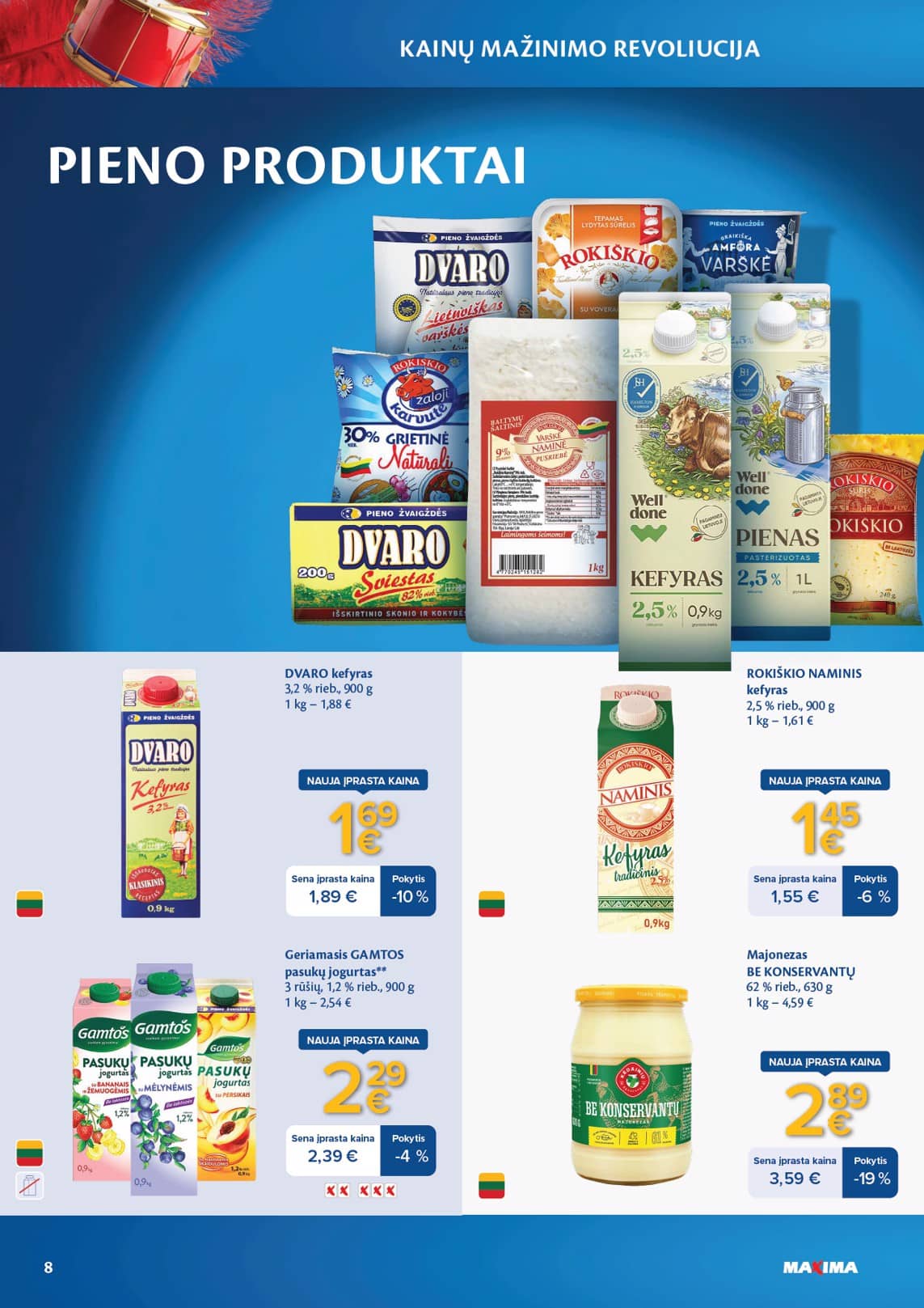 Maxima - Maxima nuolaidų leidinys "Kainų mažinimo revoliucija" | 2026-04-07 - 2026-05-04 8 puslapis