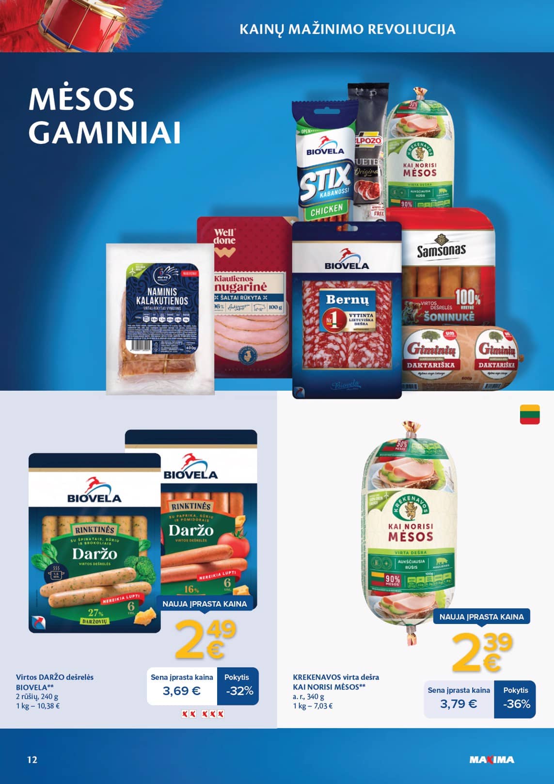 Maxima - Maxima nuolaidų leidinys "Kainų mažinimo revoliucija" | 2026-04-07 - 2026-05-04 12 puslapis