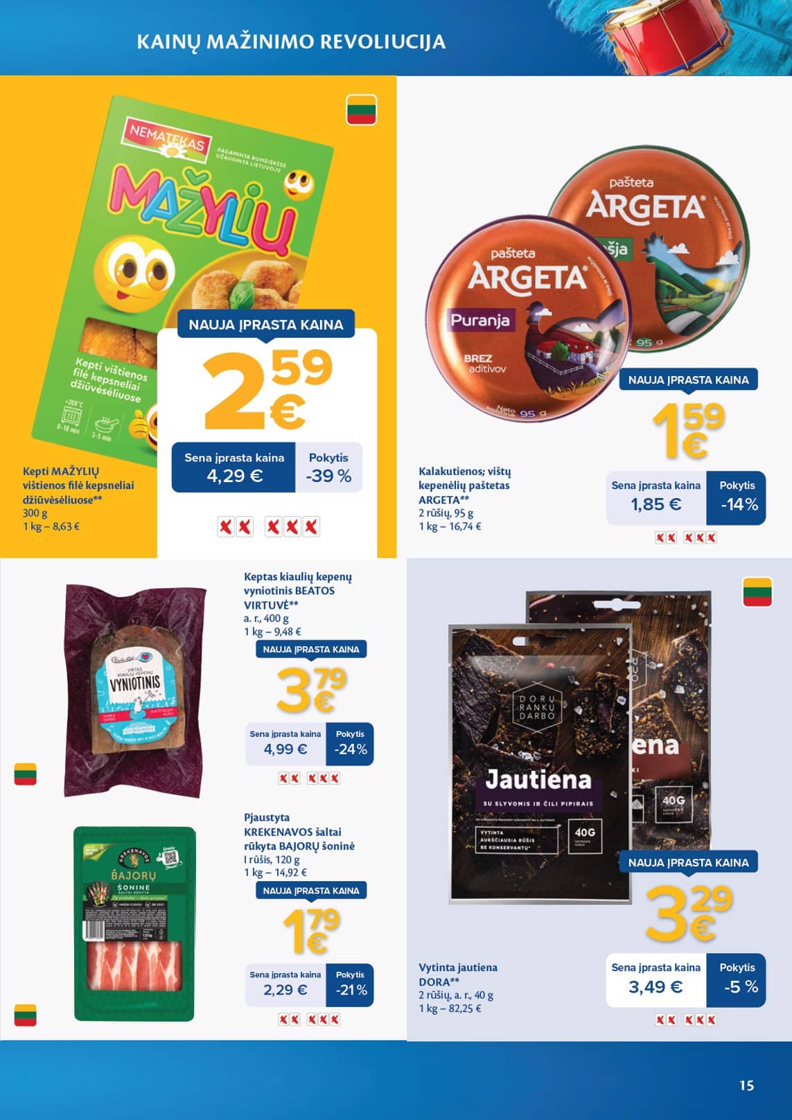 Maxima - Maxima nuolaidų leidinys "Kainų mažinimo revoliucija" | 2026-04-07 - 2026-05-04 15 puslapis