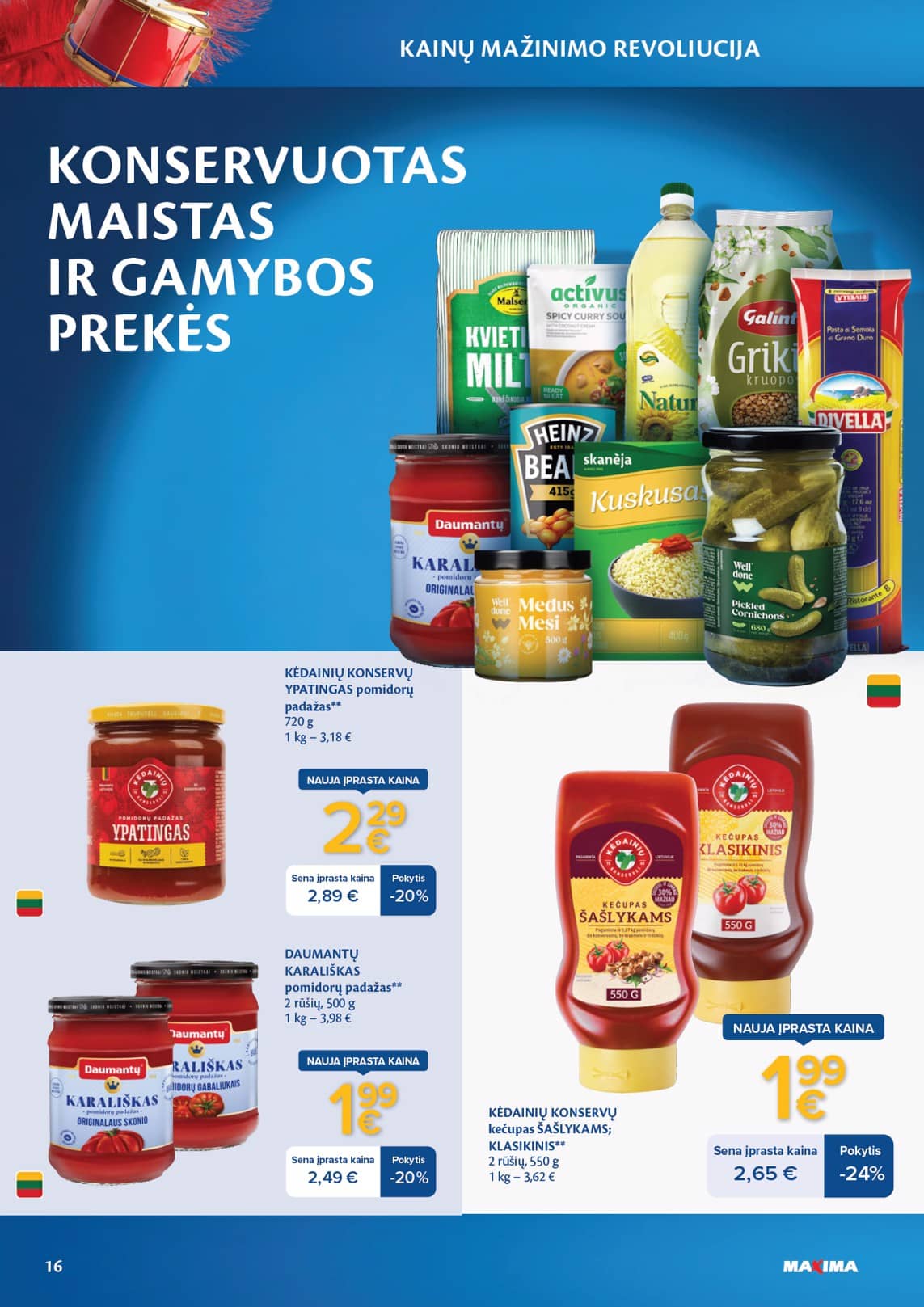 Maxima - Maxima nuolaidų leidinys "Kainų mažinimo revoliucija" | 2026-04-07 - 2026-05-04 16 puslapis