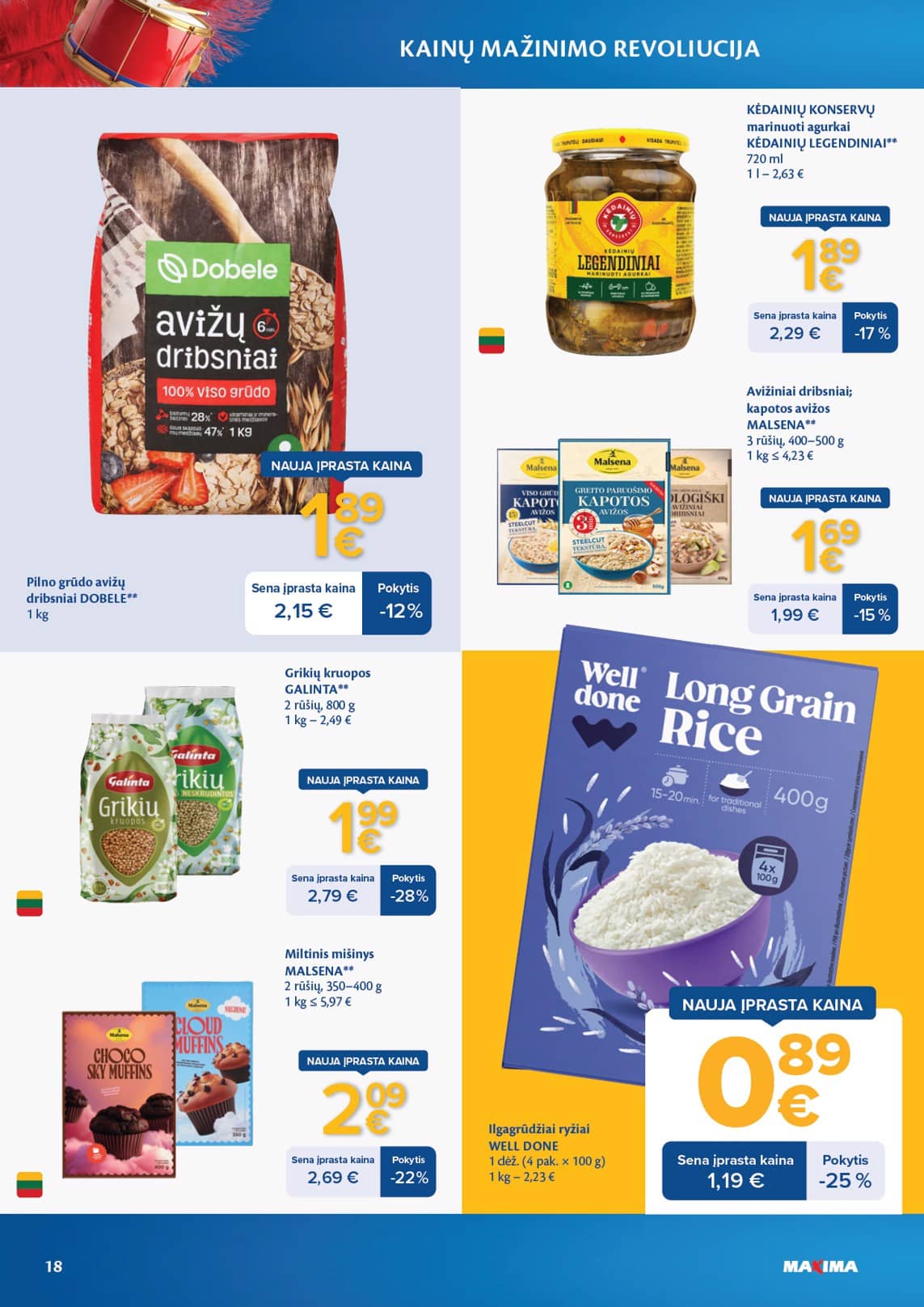 Maxima - Maxima nuolaidų leidinys "Kainų mažinimo revoliucija" | 2026-04-07 - 2026-05-04 18 puslapis