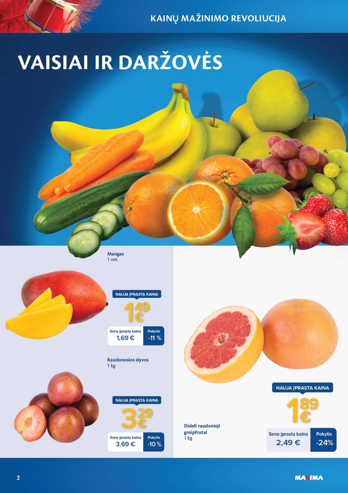 Maxima - Maxima nuolaidų leidinys "Kainų mažinimo revoliucija" | 2026-04-07 - 2026-05-04 2 puslapis