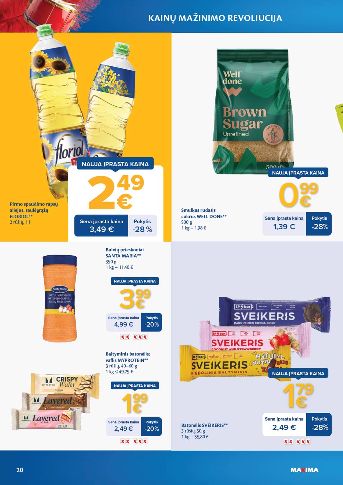 Maxima - Maxima nuolaidų leidinys "Kainų mažinimo revoliucija" | 2026-04-07 - 2026-05-04 20 puslapis