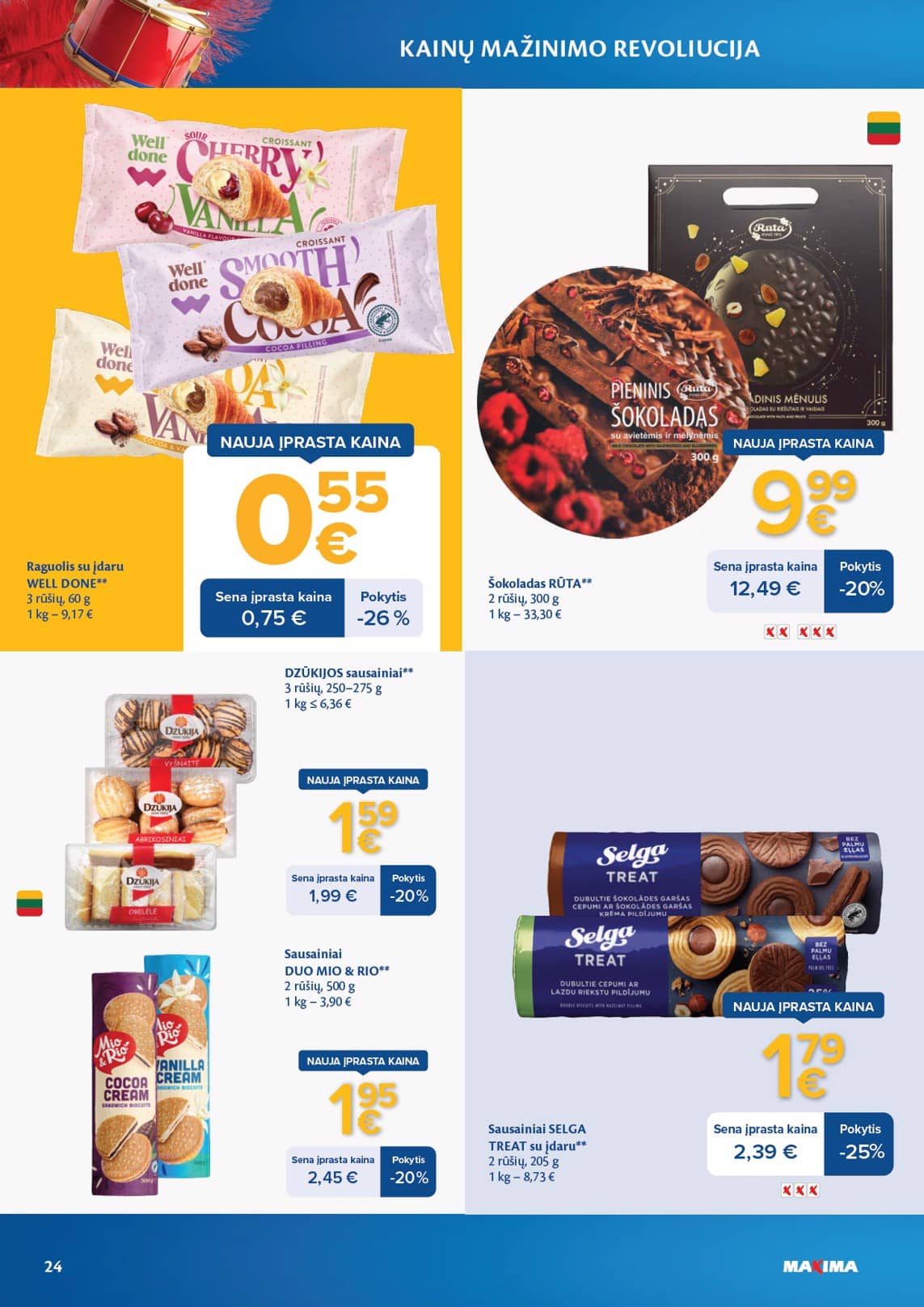 Maxima - Maxima nuolaidų leidinys "Kainų mažinimo revoliucija" | 2026-04-07 - 2026-05-04 24 puslapis