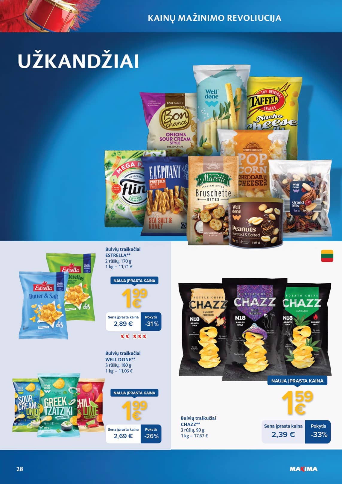Maxima - Maxima nuolaidų leidinys "Kainų mažinimo revoliucija" | 2026-04-07 - 2026-05-04 28 puslapis