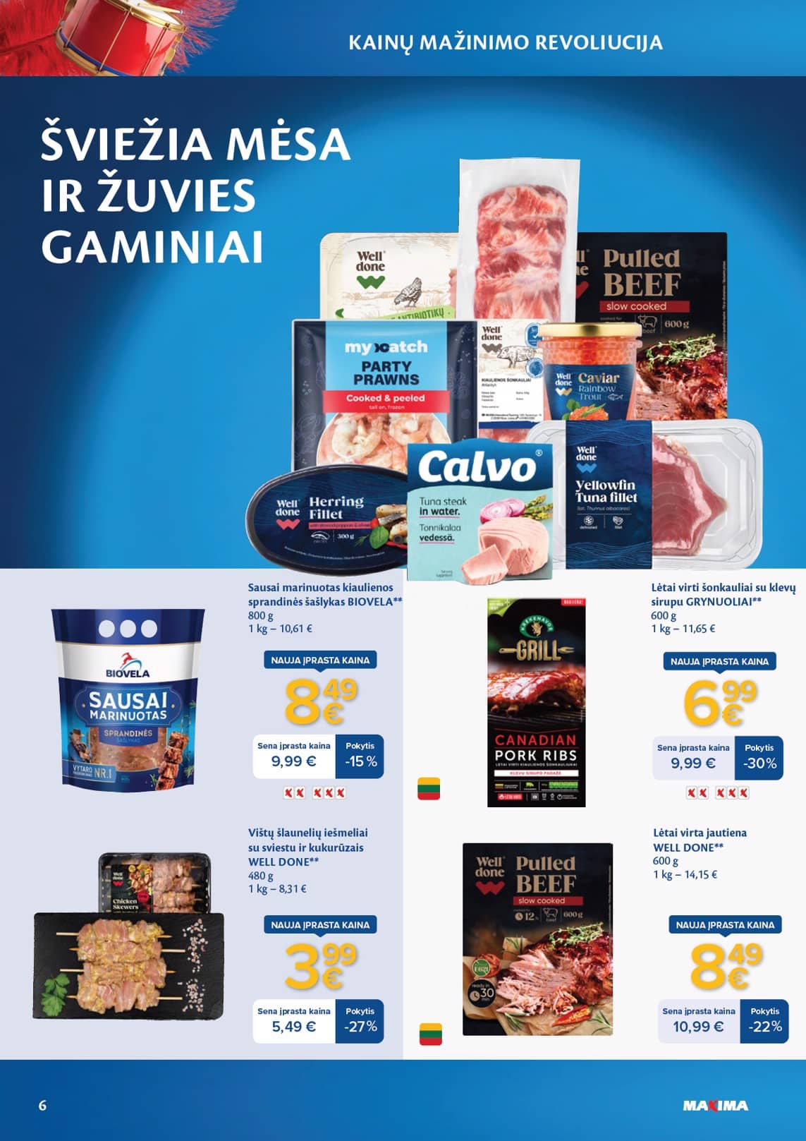Maxima - Maxima nuolaidų leidinys "Kainų mažinimo revoliucija" | 2026-04-07 - 2026-05-04 6 puslapis