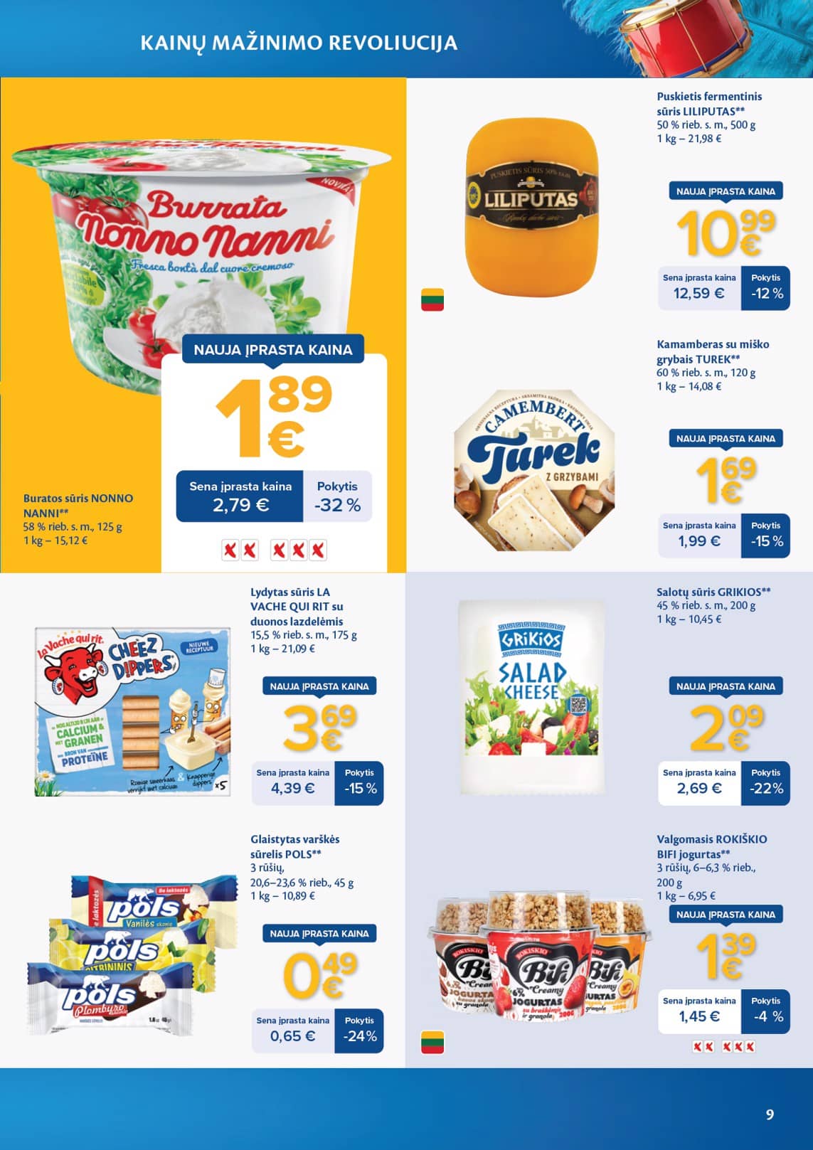 Maxima - Maxima nuolaidų leidinys "Kainų mažinimo revoliucija" | 2026-04-07 - 2026-05-04 9 puslapis