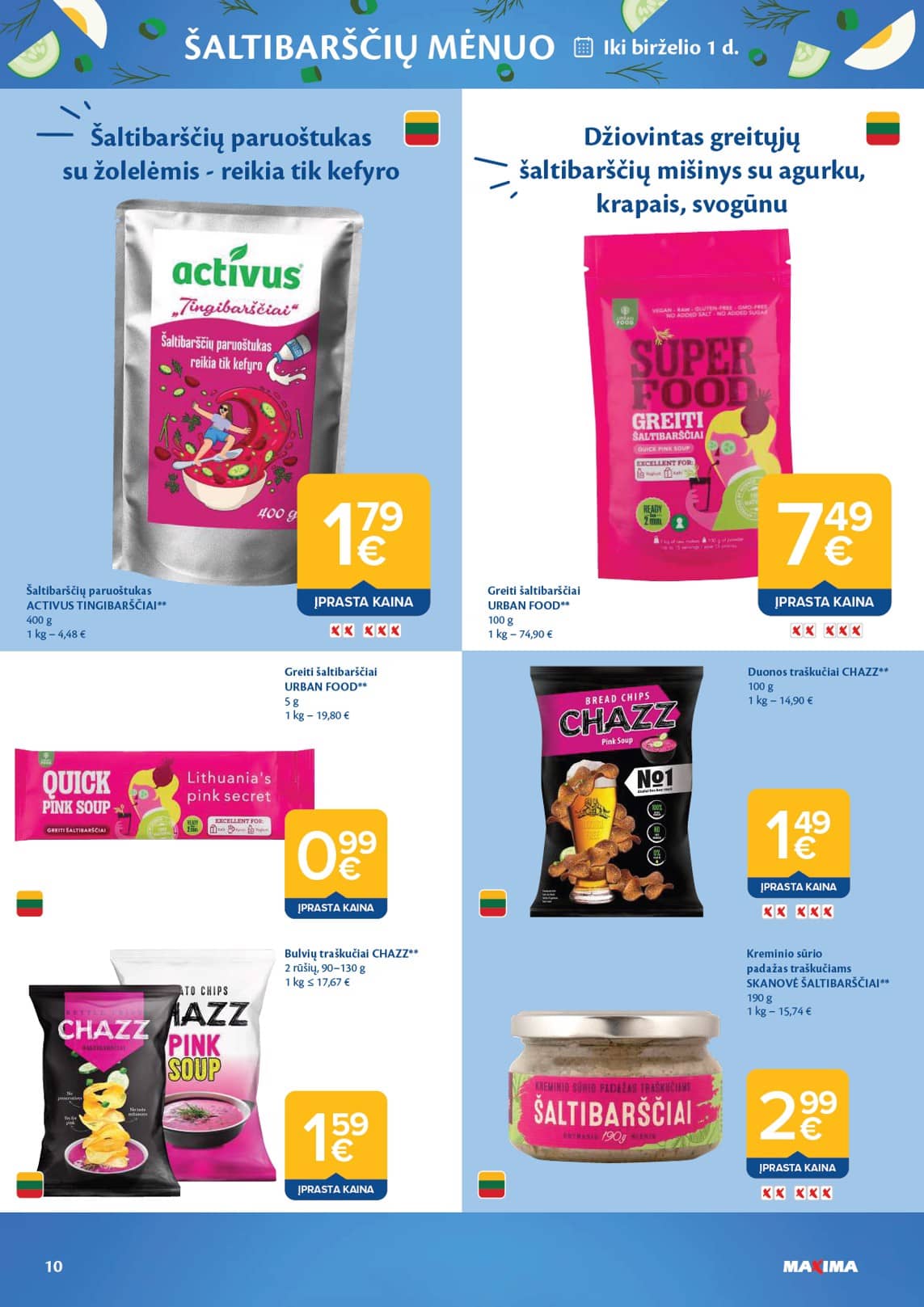 Maxima - Maxima "ŠALTIBARŠČIŲ MĖNUO" nuolaidų leidinys 10 puslapis