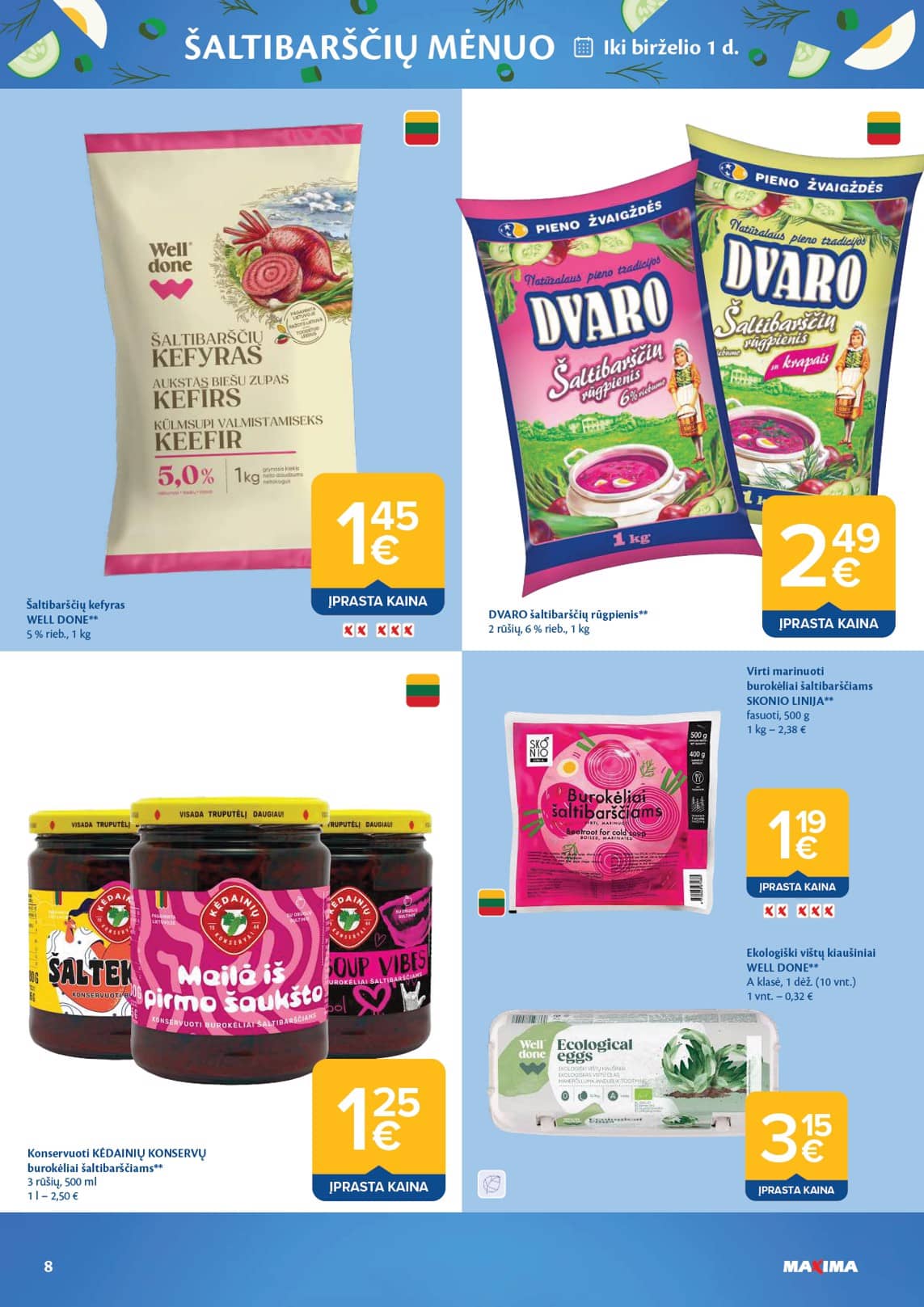 Maxima - Maxima "ŠALTIBARŠČIŲ MĖNUO" nuolaidų leidinys 8 puslapis