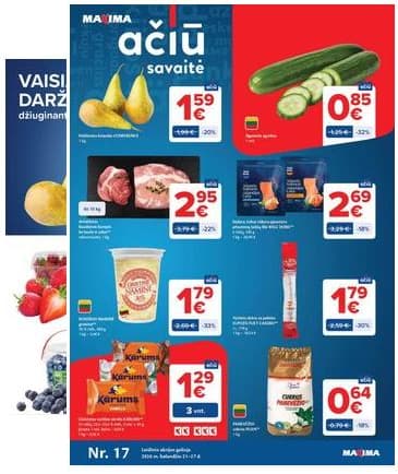 Maxima - Naujausias Maxima "AČIŪ" akcijų leidinys | 2026-04-21 - 2026-04-27 2026-04-21 – 2026-04-27