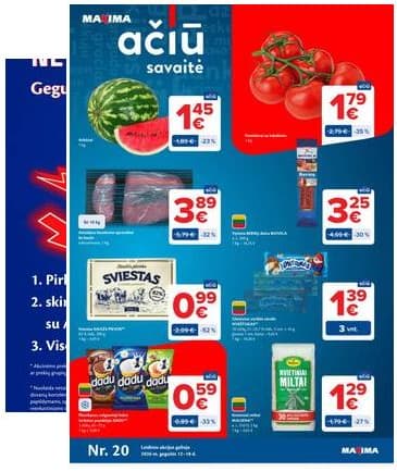 Maxima - Naujausias Maxima "AČIŪ" akcijų leidinys | 2026-05-12 - 2026-05-18 2026-05-12 – 2026-05-18
