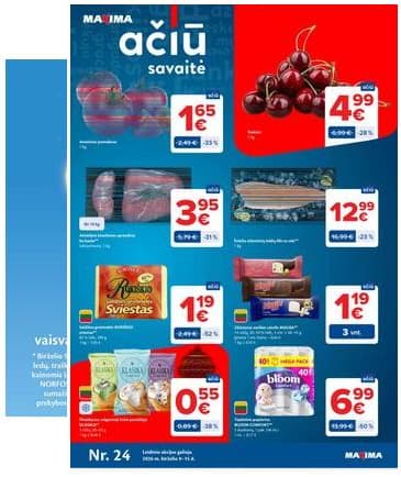 Maxima - Naujausias Maxima "AČIŪ" akcijų leidinys Nr. 24 | 2026-06-09 - 2026-06-15 2026-06-09 – 2026-06-15