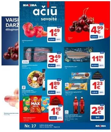 Maxima - Naujausias Maxima "AČIŪ" akcijų leidinys | 2026-06-30 - 2026-07-06 2026-06-30 – 2026-07-06